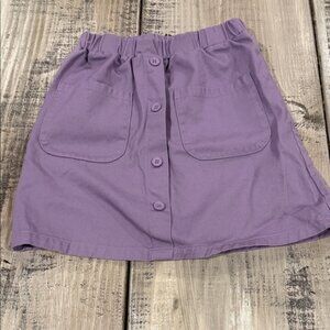 SHEIN Lavender Button-Down Mini Skirt